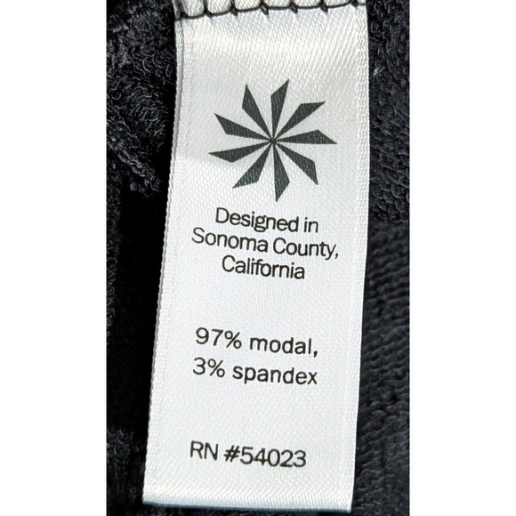 Athleta Dress-Black Modal Knit Long Sleeve Pullover Thumb Holes Curved Hem Small - Picture 9 of 11